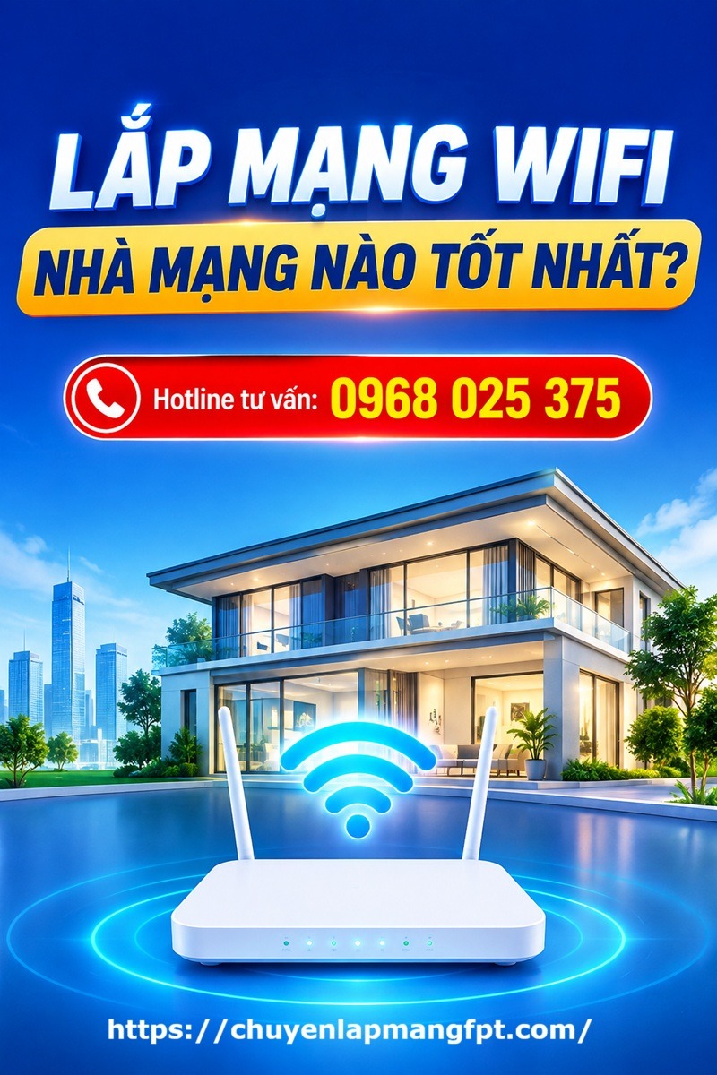 Lắp mạng wifi nhà mạng nào tốt nhất - So sánh wifi FPT, Viettel, VNPT